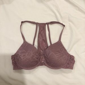 PINK VS front-close racerback lace bra